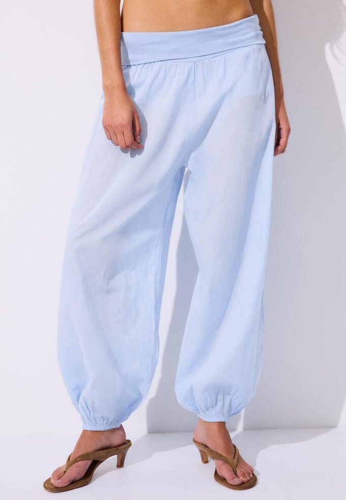 Pantalon bouffant à taille rabattue