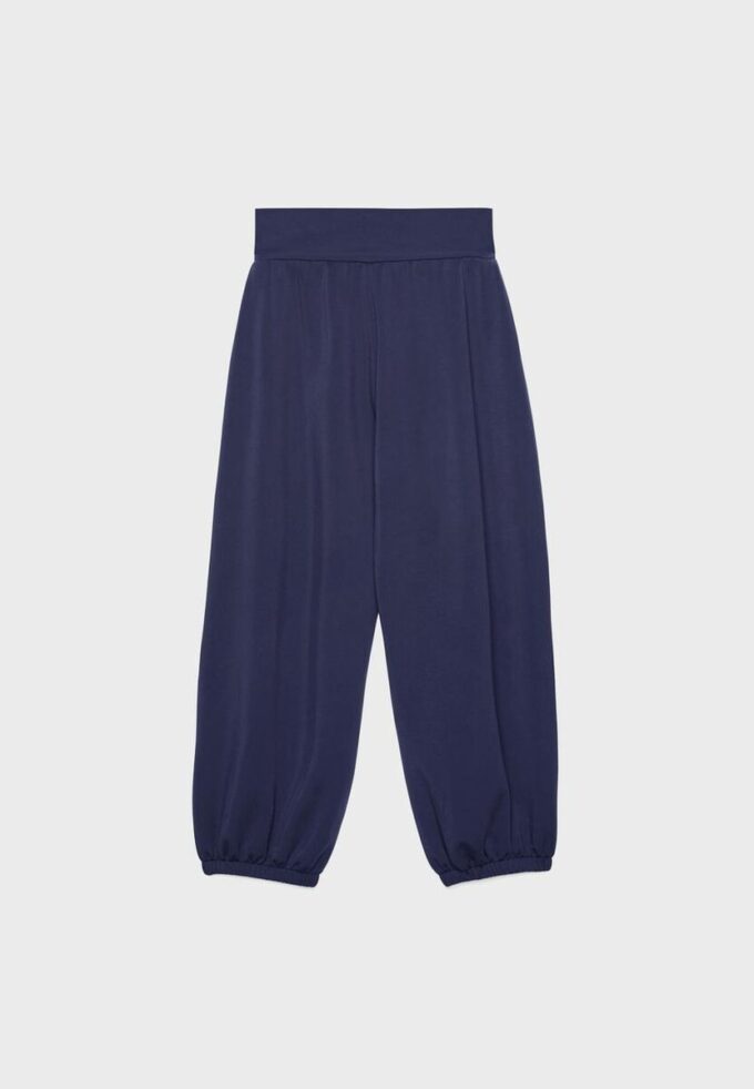 Pantalon de jogging ballon au toucher doux avec taille retroussée