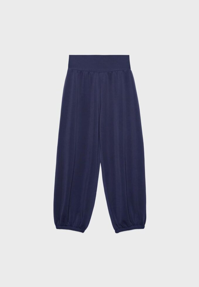 Pantalon de jogging ballon au toucher doux avec taille retroussée