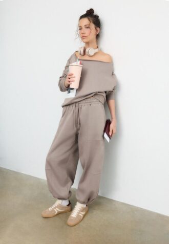 Pantalon de jogging bouffant en molleton