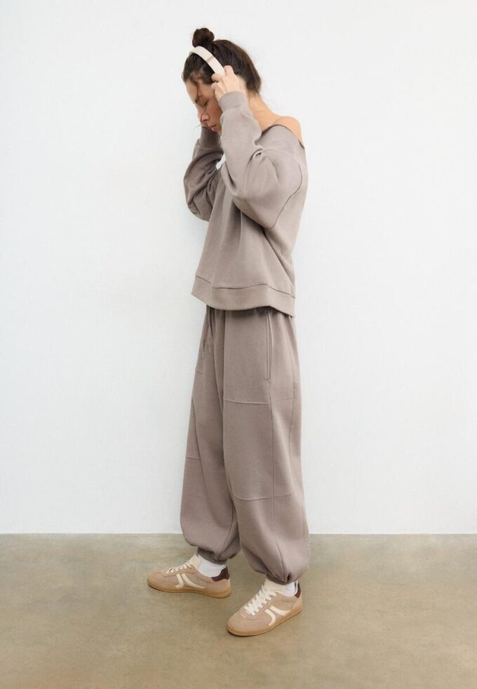 Pantalon de jogging bouffant en molleton