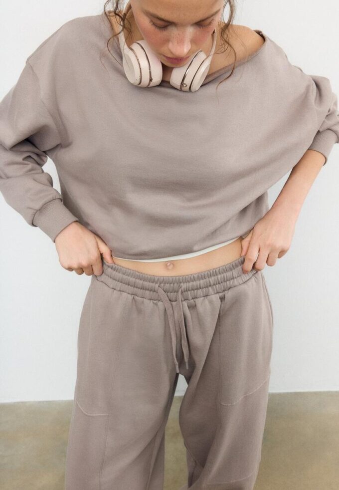 Pantalon de jogging bouffant en molleton