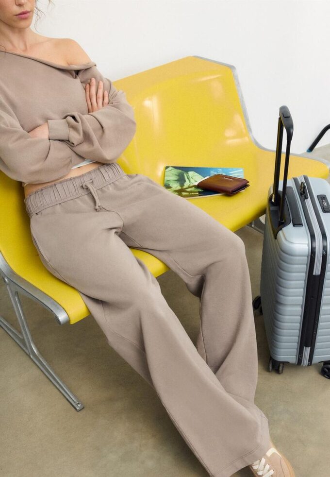 Pantalon de jogging droit effet délavé