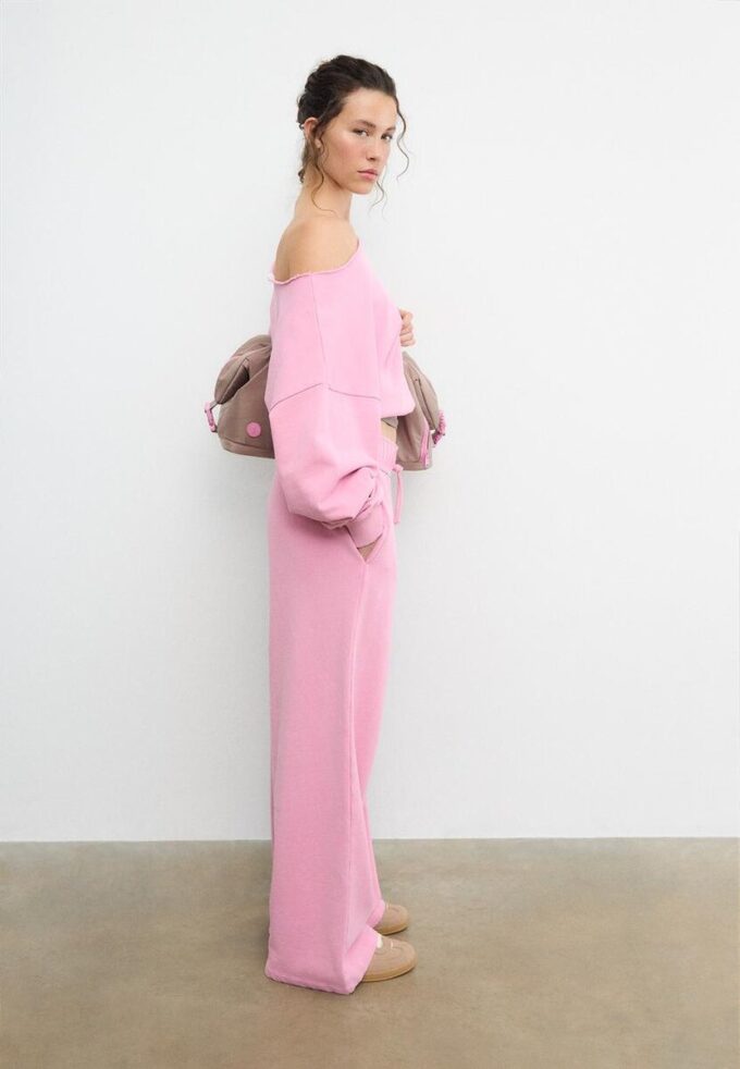 Pantalon de jogging droit effet délavé