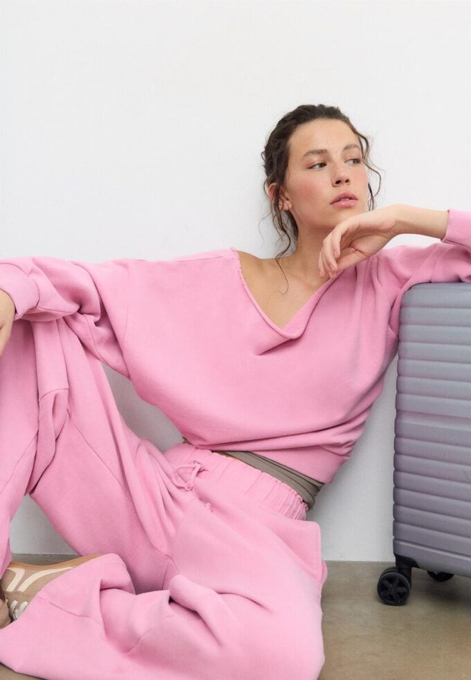 Pantalon de jogging droit effet délavé