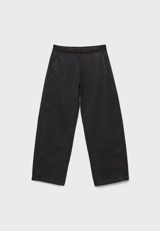 Pantalon de jogging en molleton à touché doux délavé à l&rsquo;acide