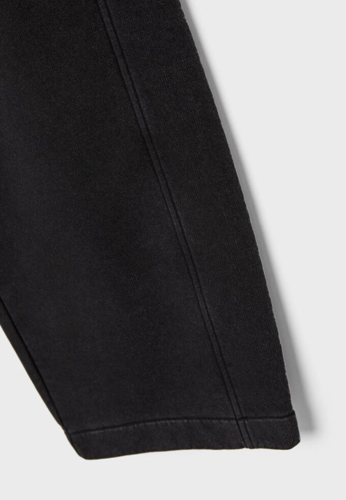 Pantalon de jogging en molleton à touché doux délavé à l&rsquo;acide