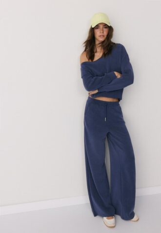 Pantalon de jogging palazzo au toucher doux