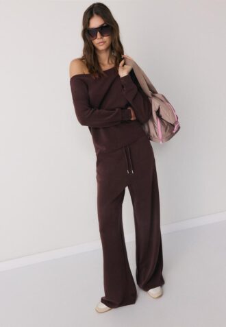 Pantalon de jogging palazzo au toucher doux