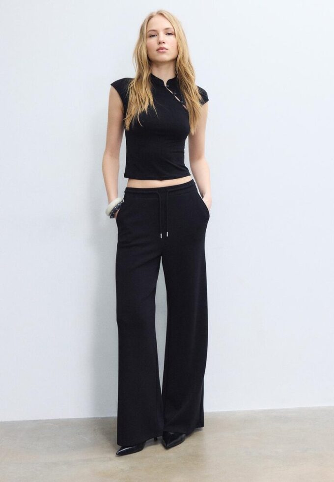 Pantalon de jogging palazzo au toucher doux