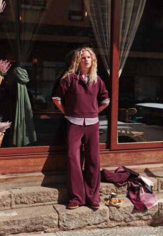 Pantalon de jogging palazzo au toucher doux