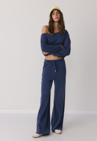 Pantalon de jogging palazzo au toucher doux