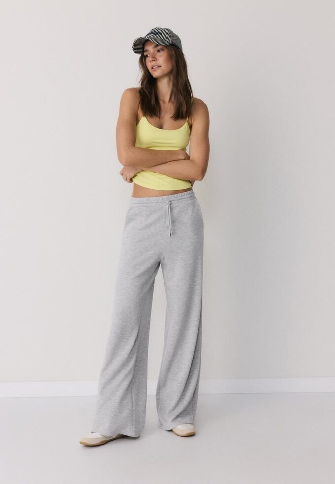 Pantalon de jogging palazzo au toucher doux