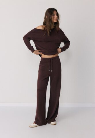 Pantalon de jogging palazzo au toucher doux