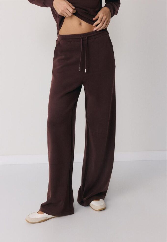 Pantalon de jogging palazzo au toucher doux
