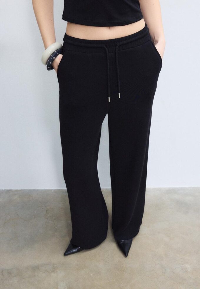 Pantalon de jogging palazzo au toucher doux