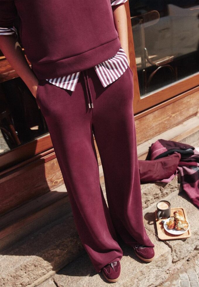 Pantalon de jogging palazzo au toucher doux