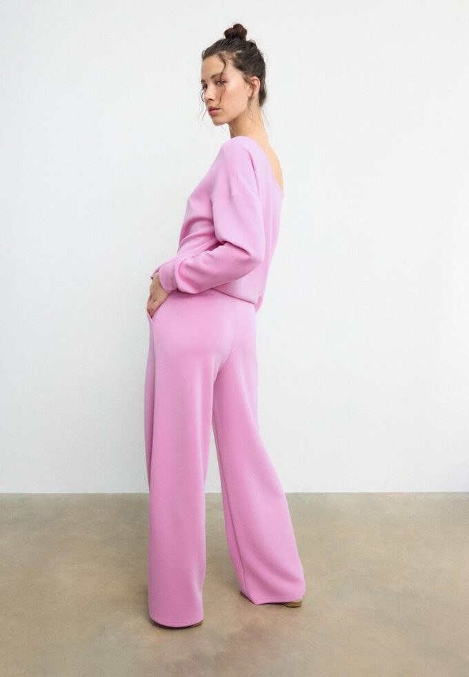 Pantalon de jogging palazzo au toucher doux