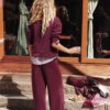 Pantalon de jogging palazzo au toucher doux