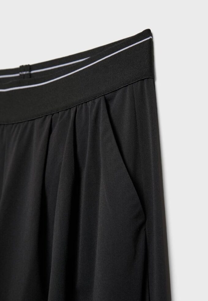 Pantalon de jogging palazzo à taille élastiquée et Toucher doux