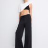 Pantalon de jogging Wide Leg en toucher doux avec détail de couture sur le devant