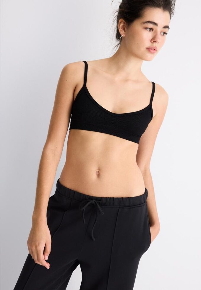 Pantalon de jogging Wide Leg en toucher doux avec détail de couture sur le devant