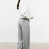 Pantalon de jogging Wide Leg en toucher doux avec détail de couture sur le devant