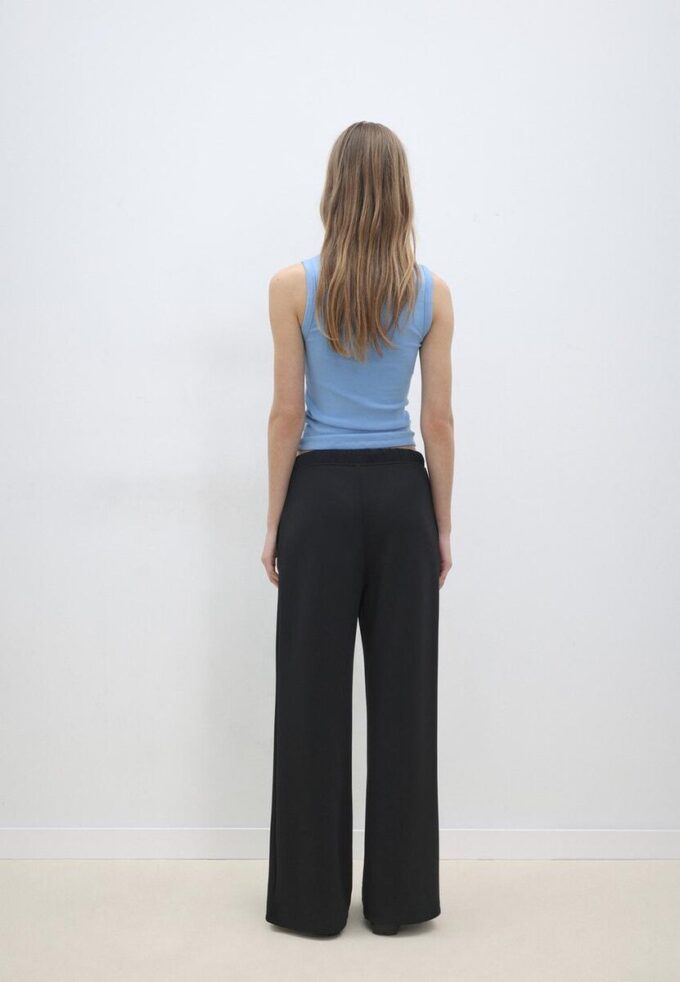Pantalon de jogging Wide Leg en toucher doux avec détail de couture sur le devant