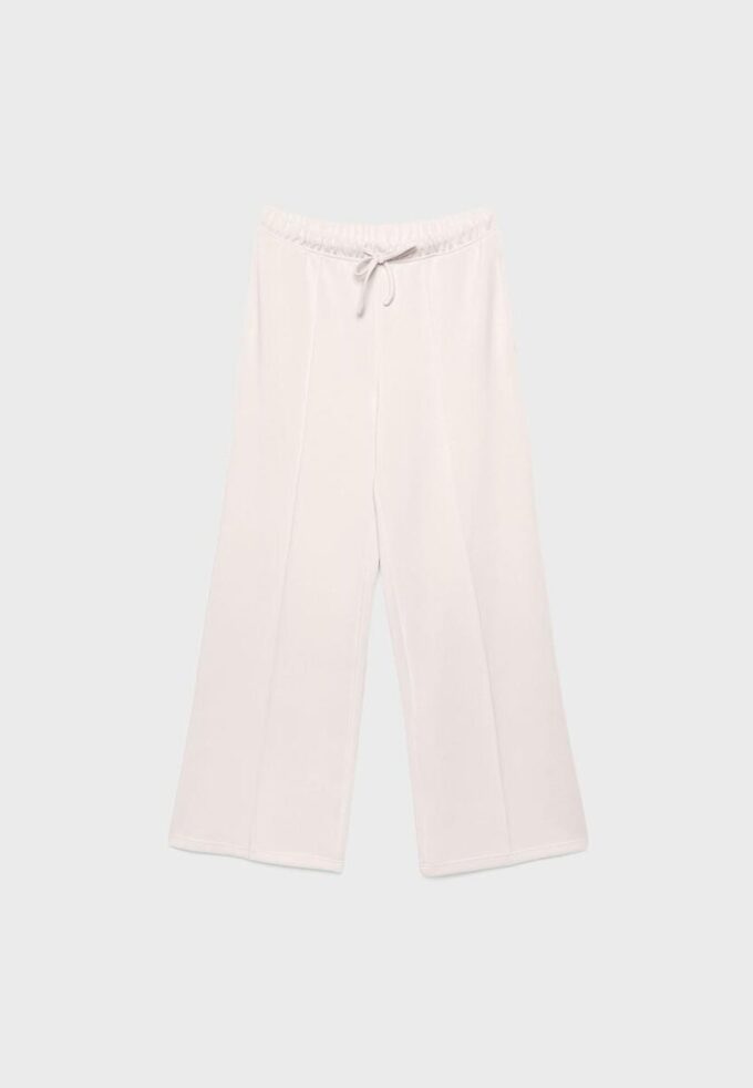 Pantalon de jogging Wide Leg en toucher doux avec détail de couture sur le devant