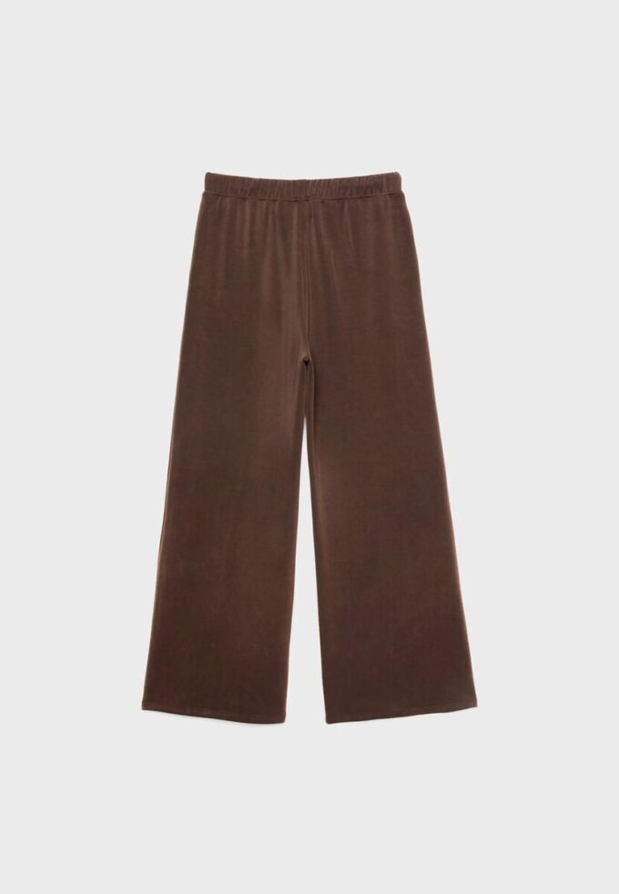 Pantalon de jogging Wide Leg en toucher doux avec détail de couture sur le devant