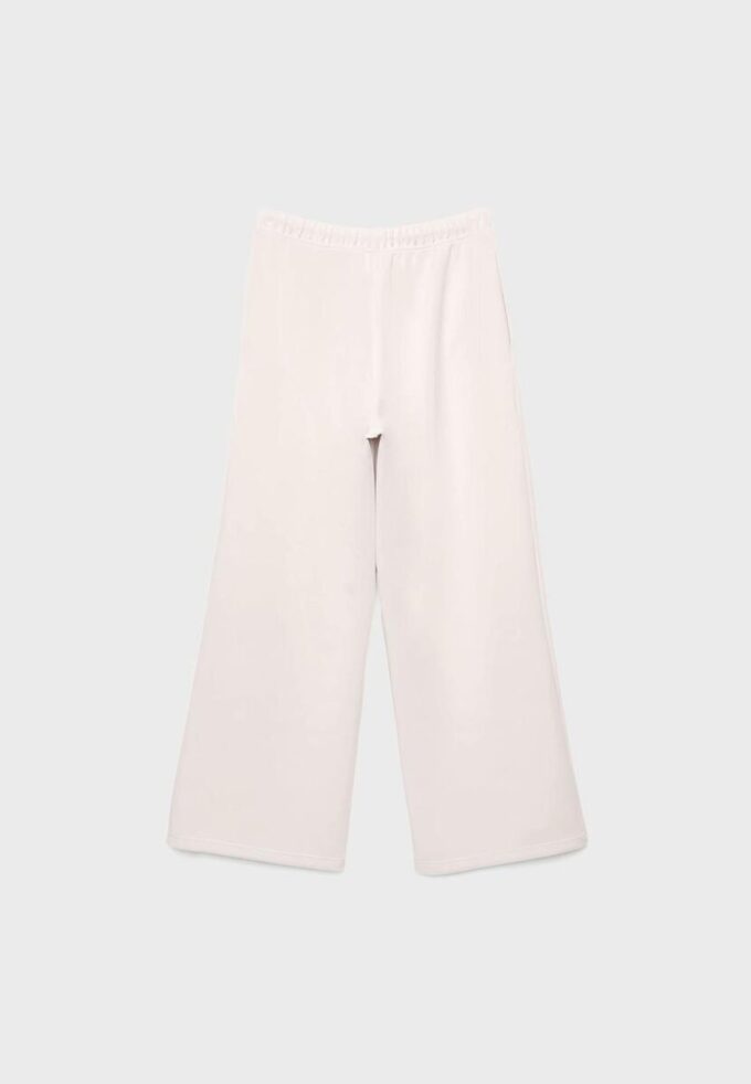 Pantalon de jogging Wide Leg en toucher doux avec détail de couture sur le devant