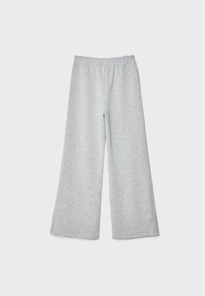 Pantalon de jogging Wide Leg en toucher doux avec détail de couture sur le devant