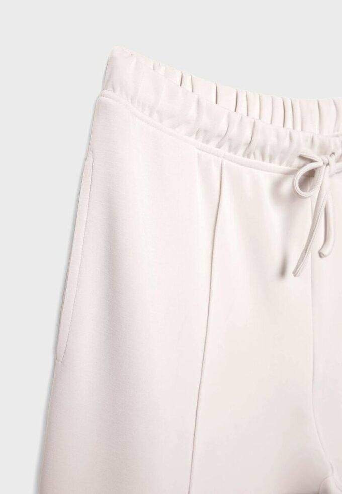 Pantalon de jogging Wide Leg en toucher doux avec détail de couture sur le devant
