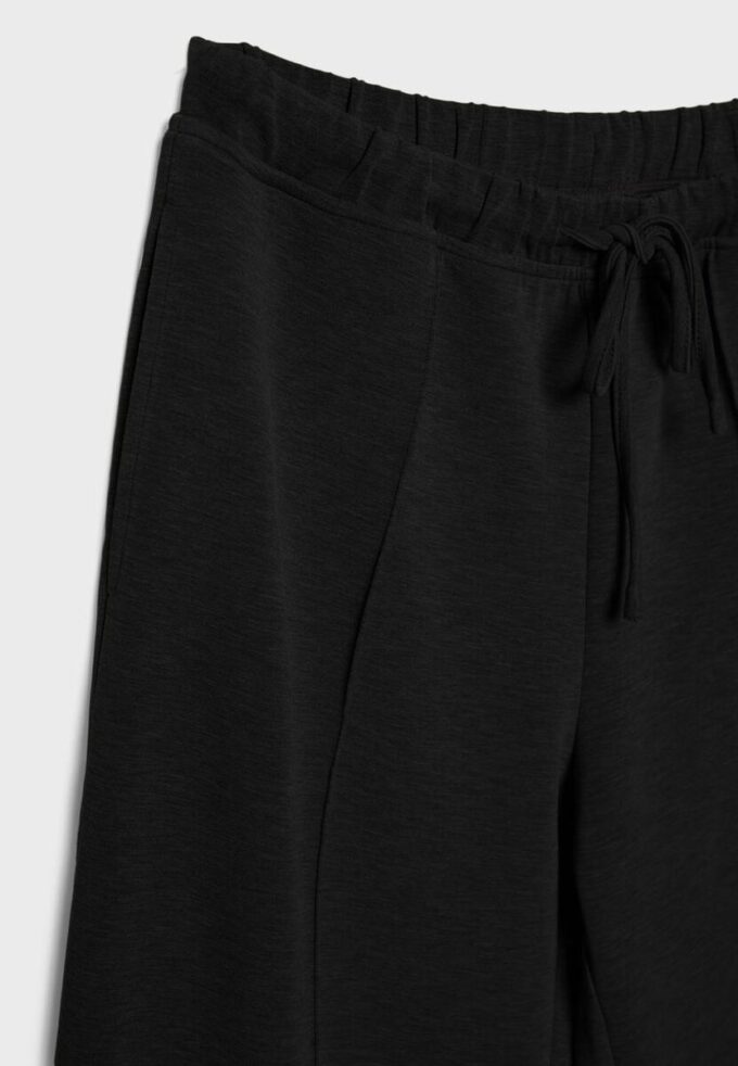 Pantalon de jogging Wide Leg en toucher doux avec détail de couture sur le devant