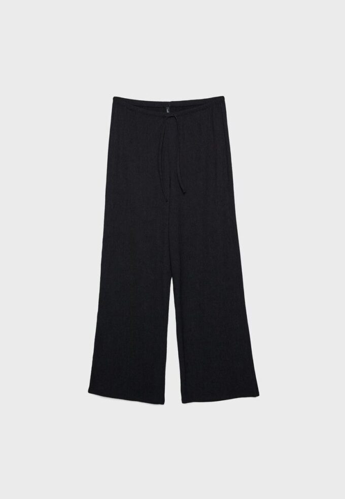 Pantalon droit à effet froissé