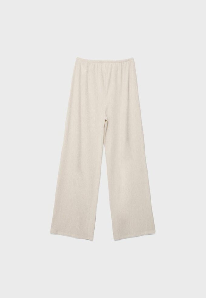 Pantalon droit à effet froissé