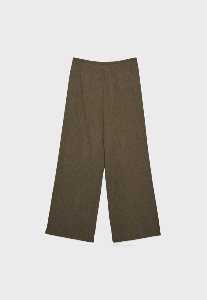 Pantalon droit à effet froissé