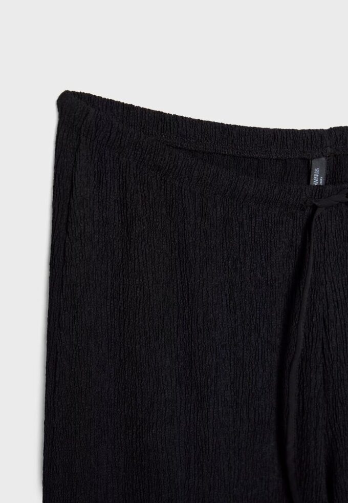 Pantalon droit à effet froissé