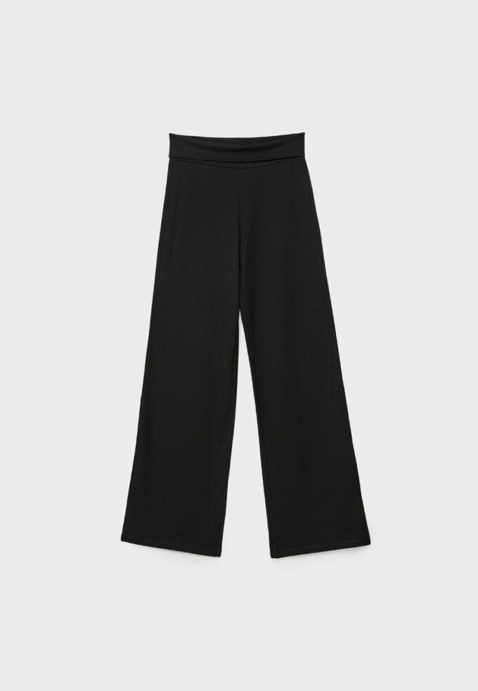 Pantalon en maille à taille rabattable Pantalon en maille à taille rabattable