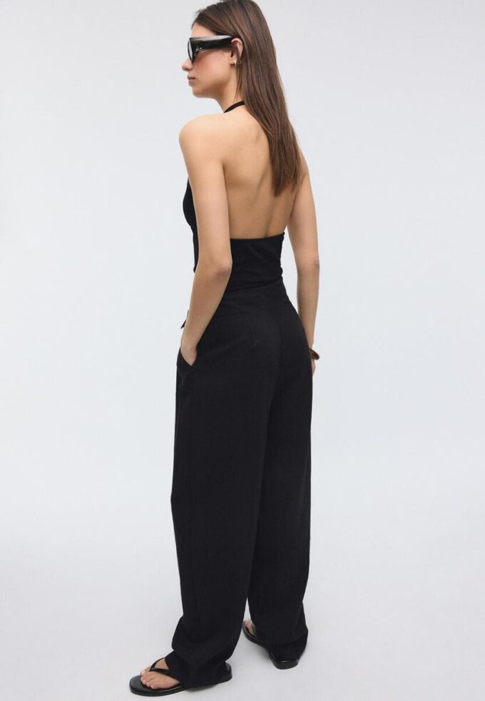 Pantalon fluide avec boucle Pantalon fluide avec boucle