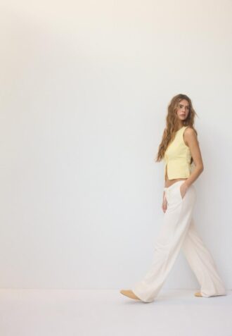 Pantalon fluide effet lin