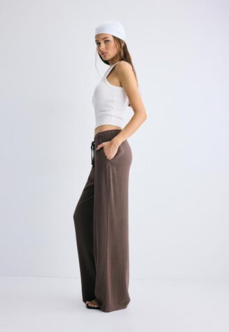 Pantalon fluide effet lin