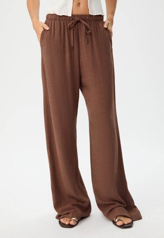 Pantalon fluide effet lin