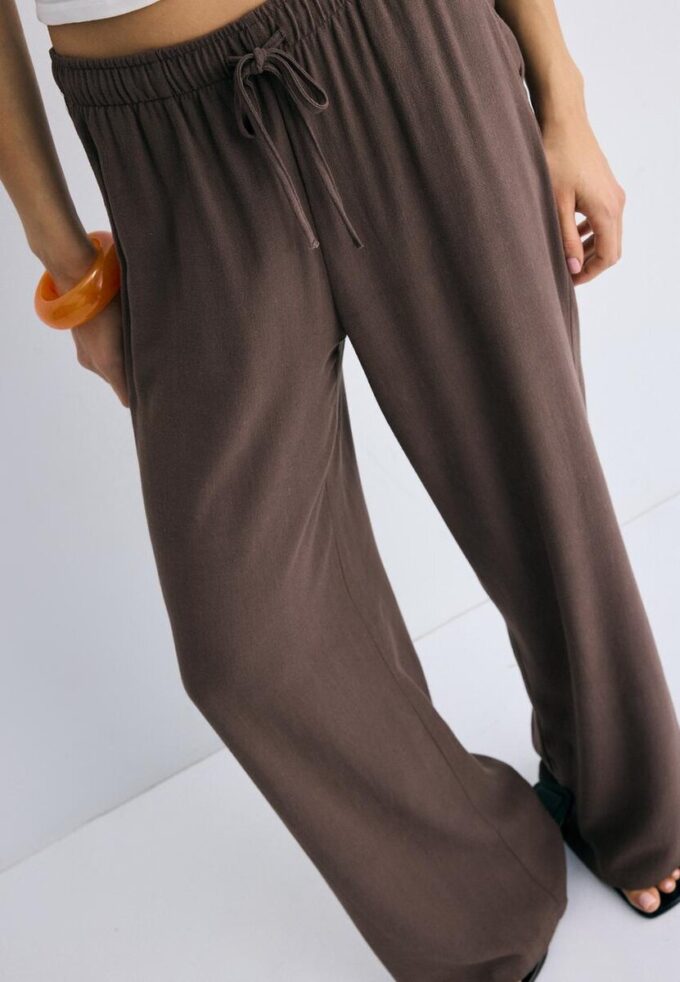 Pantalon fluide effet lin Pantalon fluide effet lin