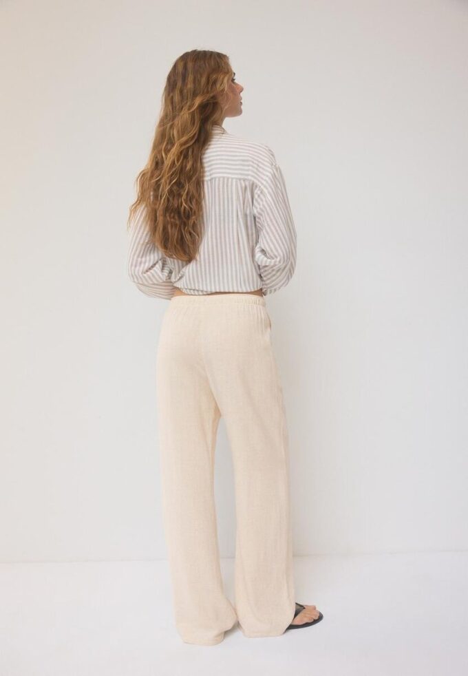 Pantalon fluide effet lin Pantalon fluide effet lin