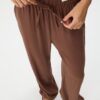 Pantalon fluide effet lin