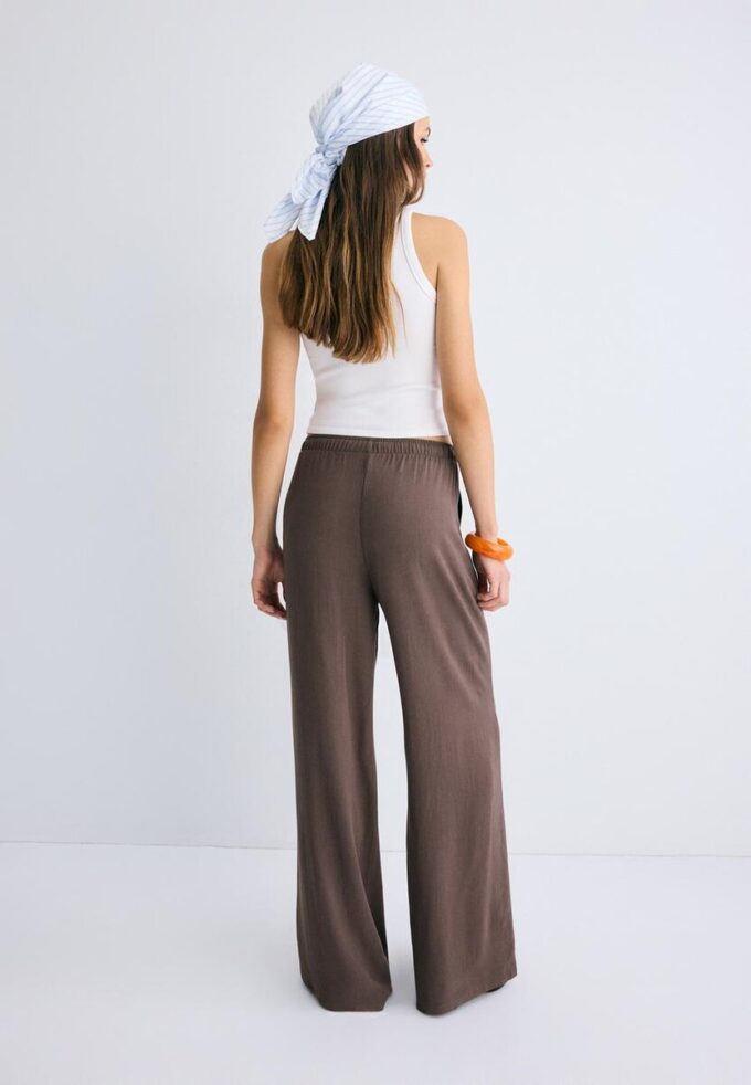 Pantalon fluide effet lin Pantalon fluide effet lin