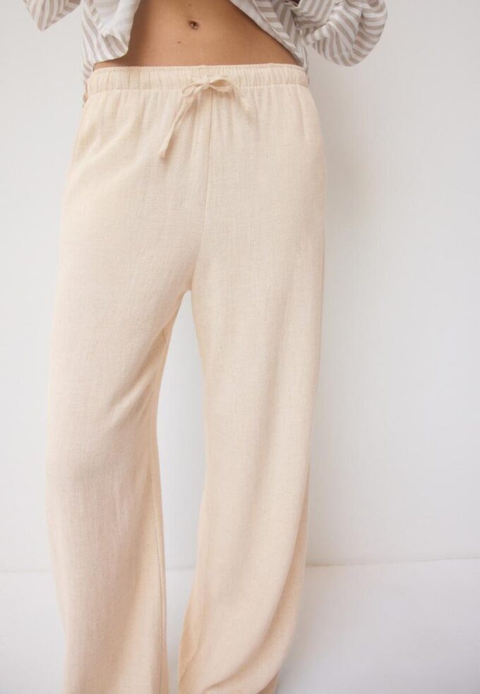 Pantalon fluide effet lin Pantalon fluide effet lin