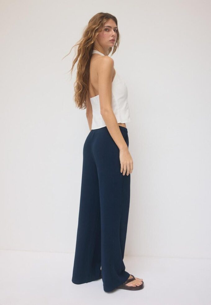 Pantalon fluide effet lin