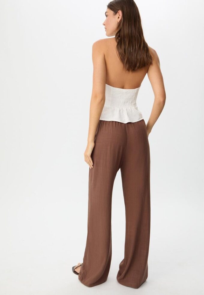 Pantalon fluide effet lin